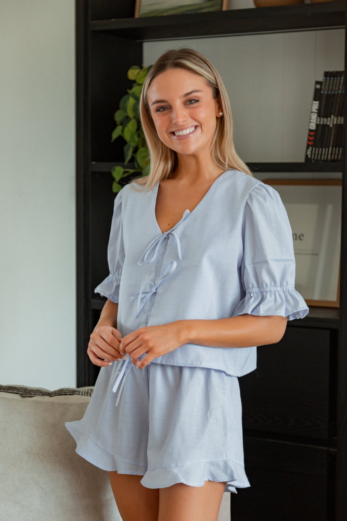 Conjunto María Rayas Azul
