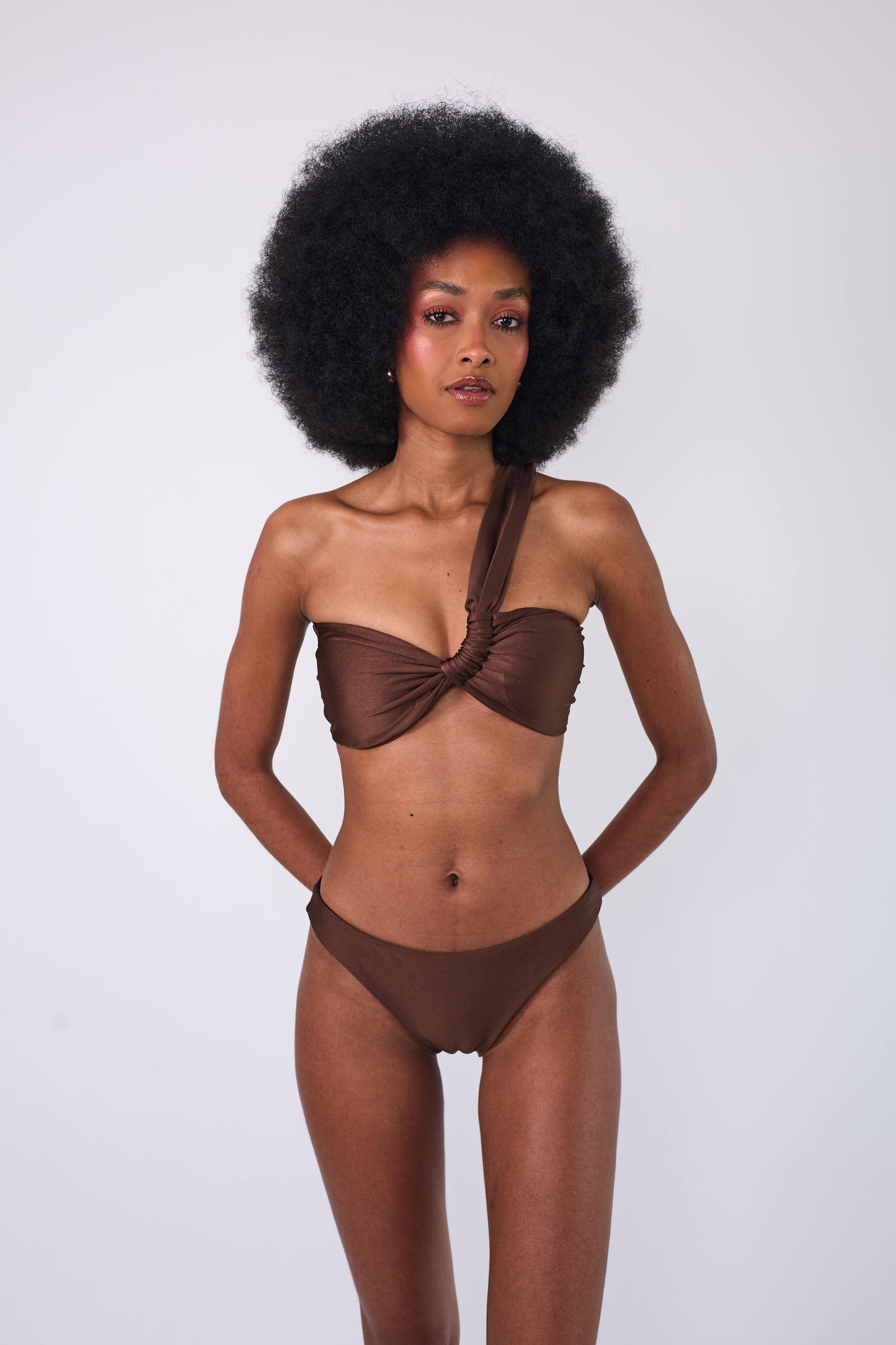 Top Bikini Marinha Café