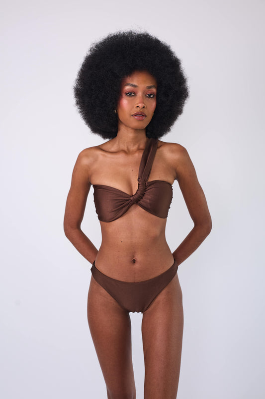 Top Bikini Marinha Café