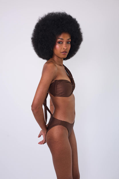 Top Bikini Marinha Café