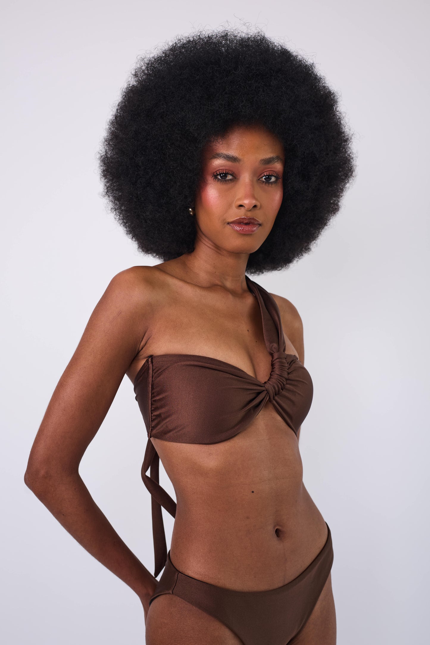 Top Bikini Marinha Café