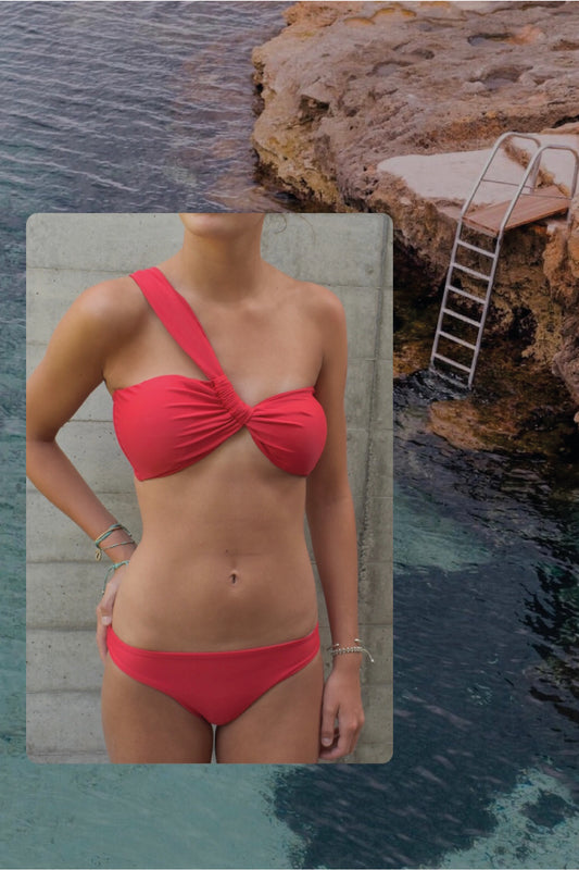 Top Bikini Marinha Rojo Cereza