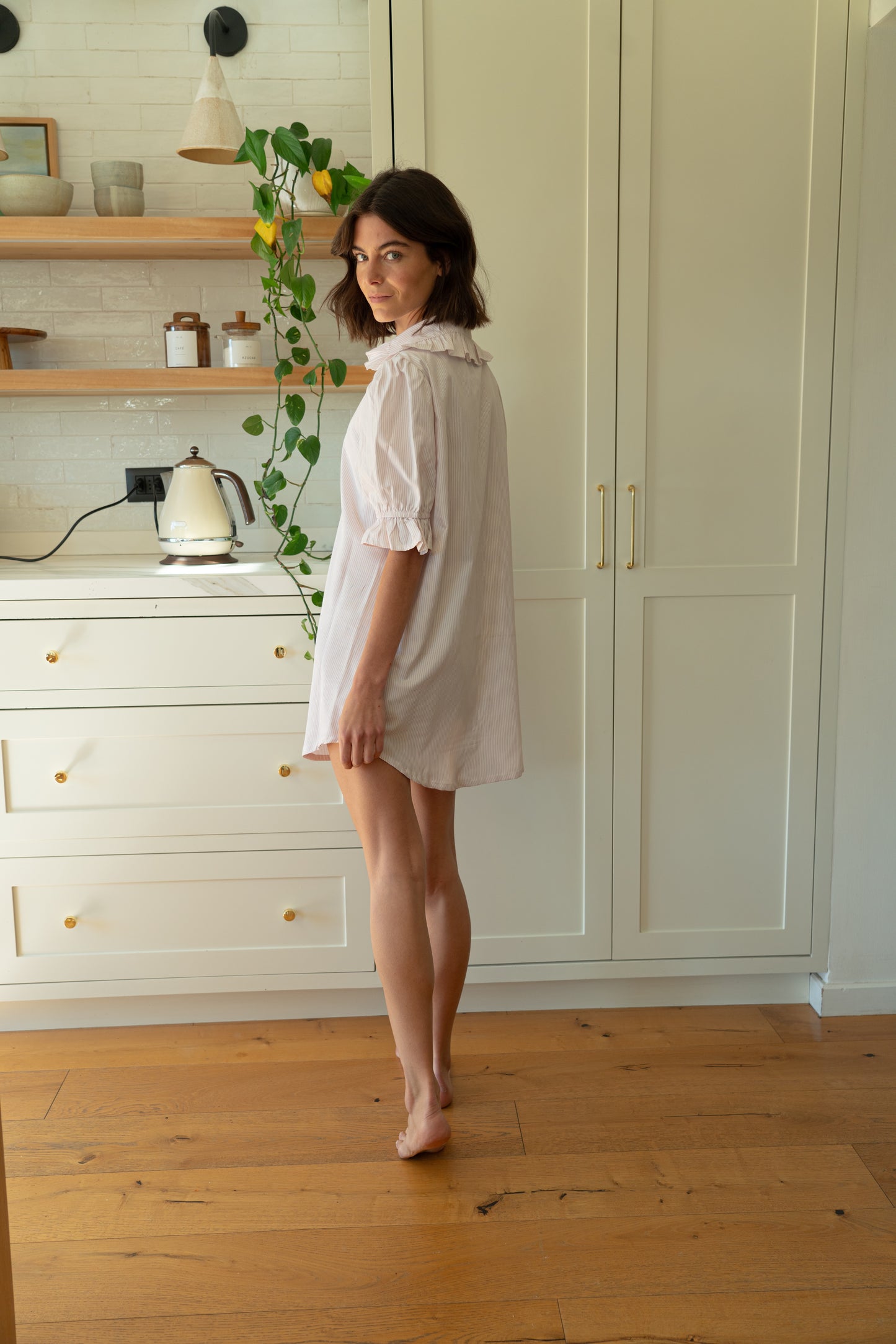 Camisón Alba Rayas Rojas