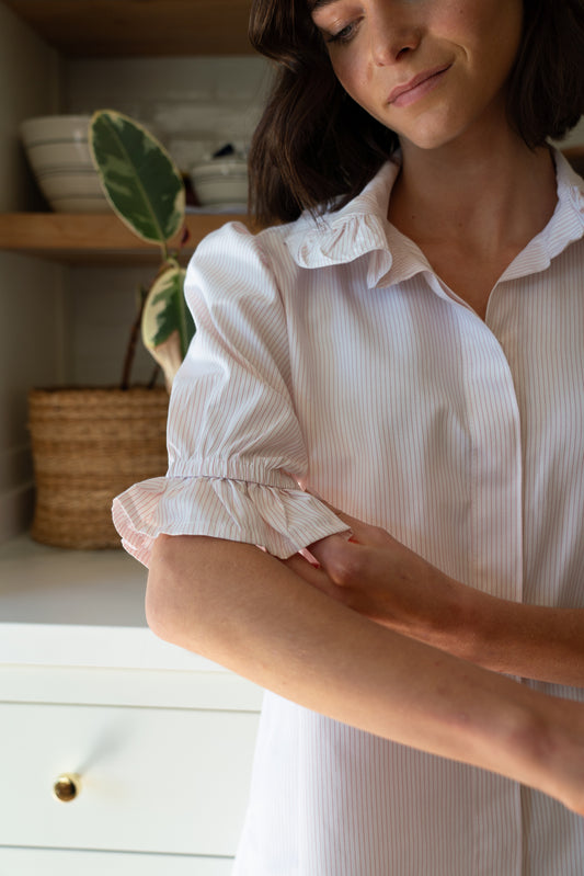 Camisón Alba Rayas Rojas